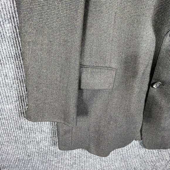 Hart Schaffner Marx Jacket Mens 42‎ R Gray Wool Blazer Sports Coat Wedding Retro - Picture 7 of 15